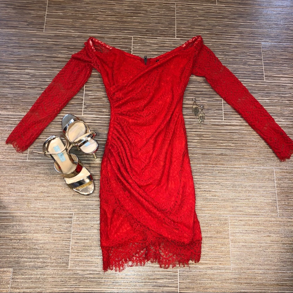 RED Lace Dress